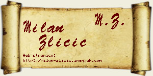 Milan Zličić vizit kartica